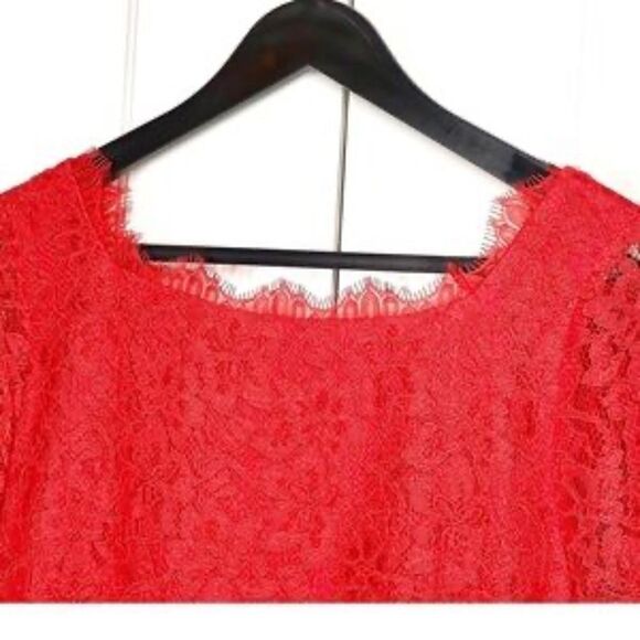 ✨NWT! Diane von Furstenberg Designer Red ZARITA Lace Sheath Dress - Picture 10 of 12